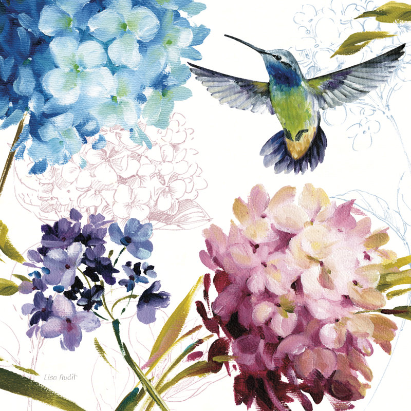 «Spring Nectar Square III» par Lisa Audit, reproduction d'art sur toile tendue, H 30 po x l 30 po
