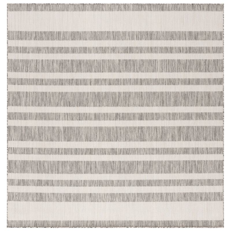 Lataura Performance Performance Striped Rug, Square 6'7"