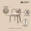 Chaise de salle à manger rembourrée Palmer-1196151516