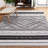 Striped Kilim Flat Weave Cotton Geometric Rug-627142423