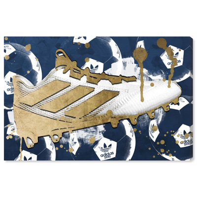 Crampons de soccer bleu marine par Oliver Gal - Impression sur toile
