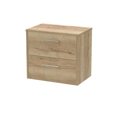 Juno 600mm Wall Hung Single Vanity Unit with Worktop