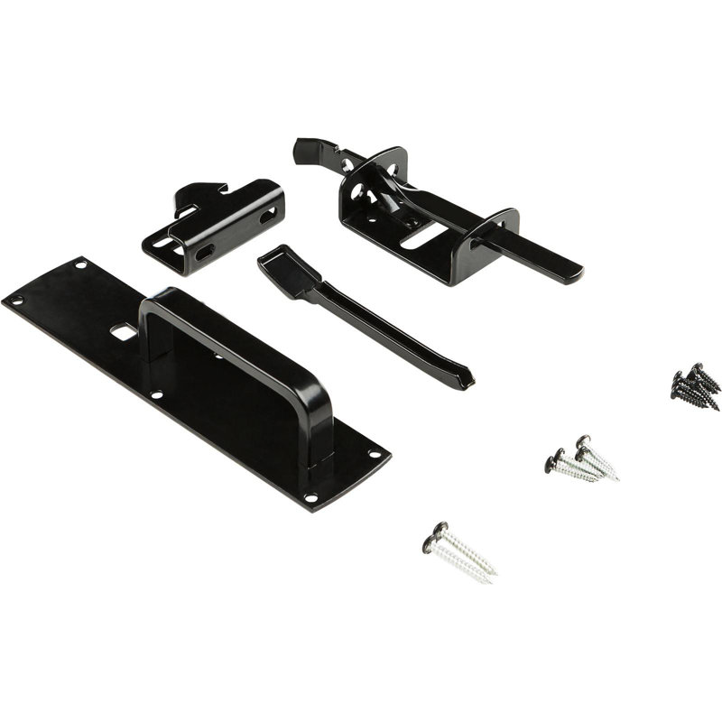 Black Steel Universal Handing Gate Thumb Latch