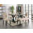 Ivory Button Tufted Linen Fabric Upholstered Solid Wood Dining Bench Chair | Gift Idea-1495753659