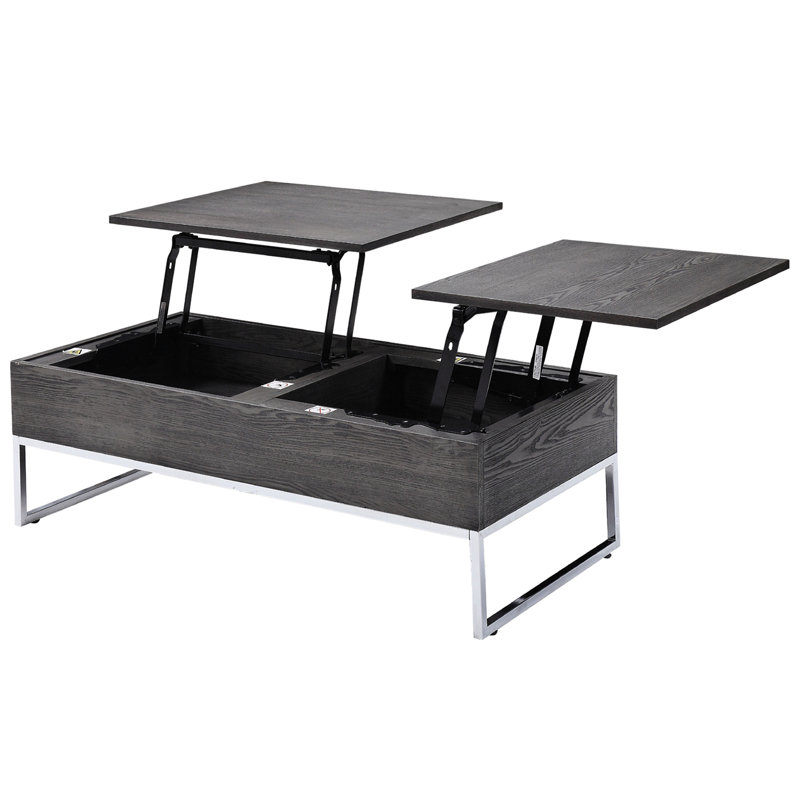 Table basse rectangulaire avec plateau relevable