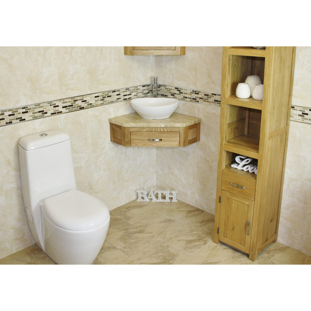 Crank Compact 550mm Wall Mounted Single Vanity Unit