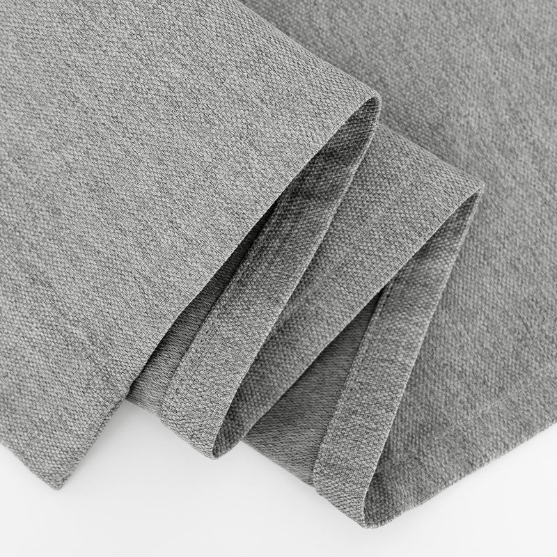 Kassia Pinch Pleated Faux Linen Textured Blackout Thermal Insulated Curtains, Gray, 52" W x 108" L