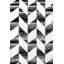 Tapis noir et blanc à motif géométrique-1401825434
