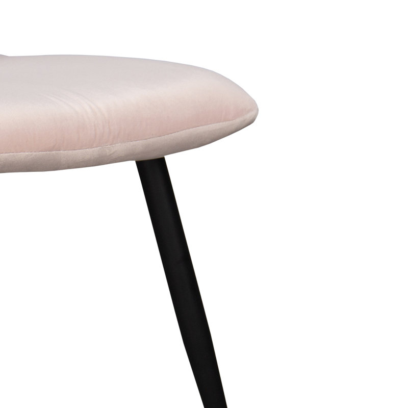 Vevay 48cm H Velvet Upholstered Side Chair, Baby Pink