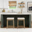 Tabouret en bois massif avec siège rembourré Bartonville-929350069-844602782