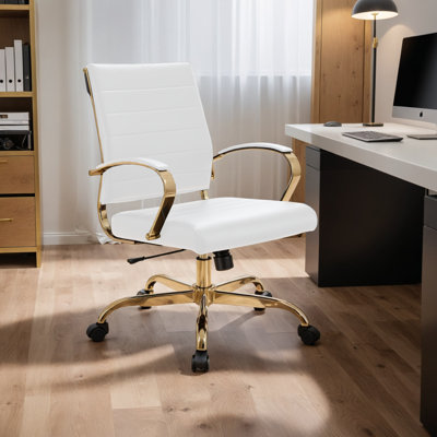 Fauteuil de bureau pivotant en cuir Naudain