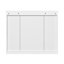 Armoire de salle de bain murale polyvalente avec plusieurs tablettes et miroir