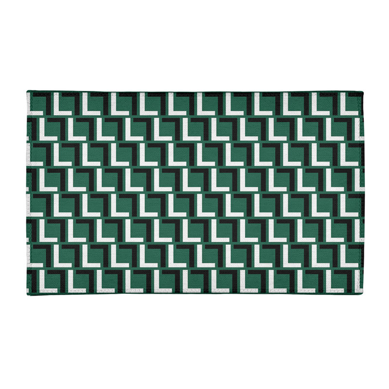 Geometric Indoor Rug, Rectangle 2' x 3'