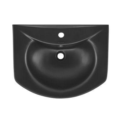 Château Pedestal Bathroom Sink U-Shaped Single Faucet Hole