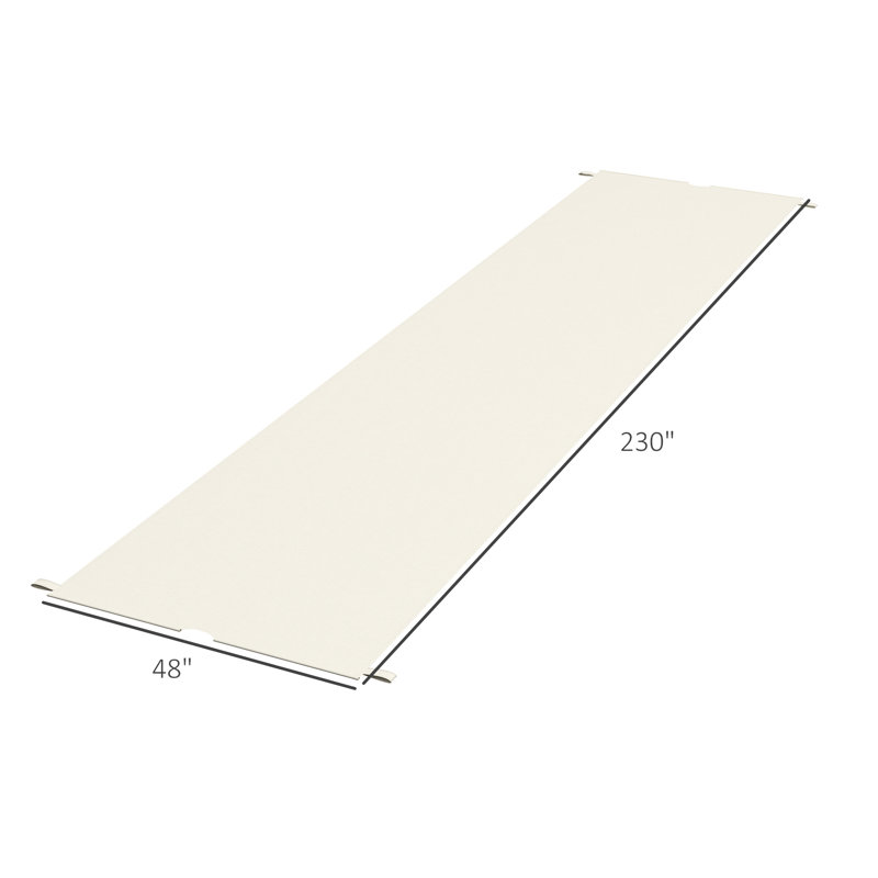 Auvent de remplacement pour pergola, 2 pièces 4 x 18 pi, protégé, kaki, convient à la pergola 11 11,8 pi, procédure d'installation simple compatible avec un assemblage facile