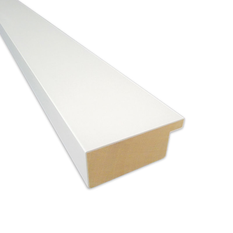 Jion Solid Wood Rectangle Wall Mirror, 27.5" x 21.5", White