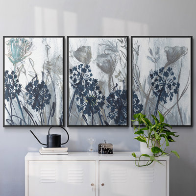 " Indigo Field " 3 - Pieces