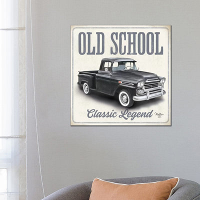 Old School Vintage Trucks II by Mollie B. - Wrapped Canvas Print