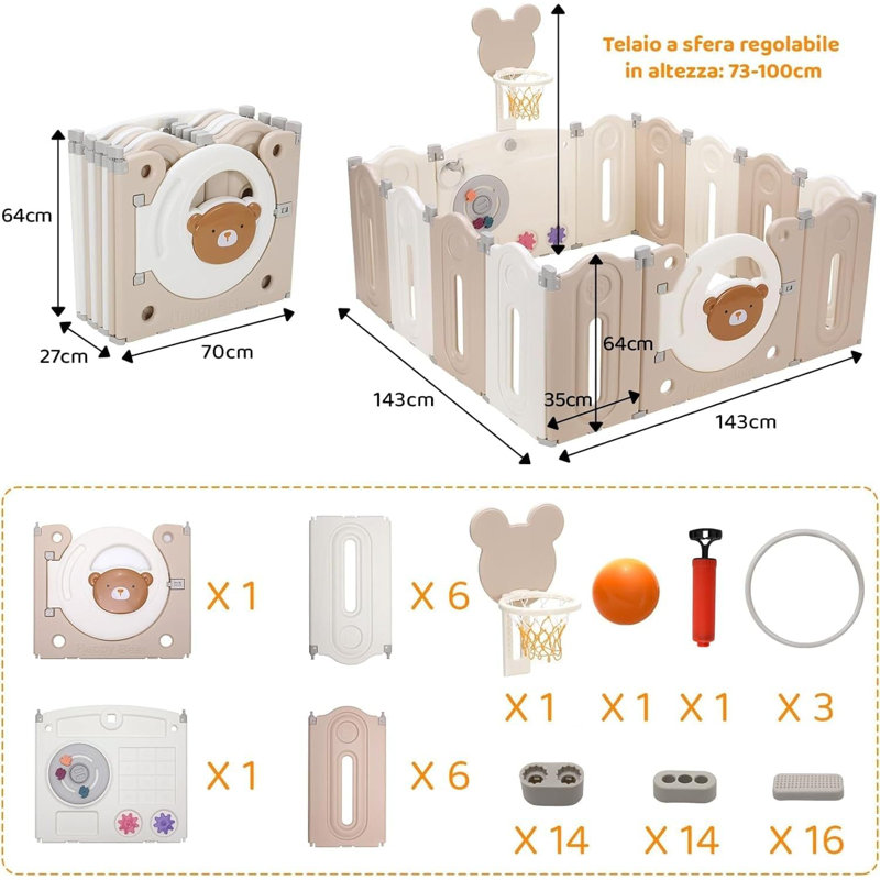 Saire Portable Cat Playpen
