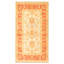 Tapis décoratif en laine noué à la main de conception unique 2 pi 7 po x 4 pi 9 po rouge/Ivoire/beige