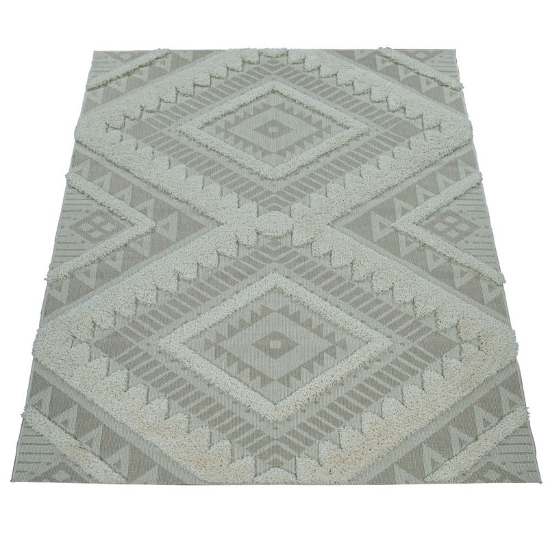 Wiggin Geometric Shag Indoor / Outdoor Area Rug, Rectangle 120 x 170cm