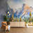 Hand-Painted Yosemite Mountain Landscape Wall Mural-1238019901