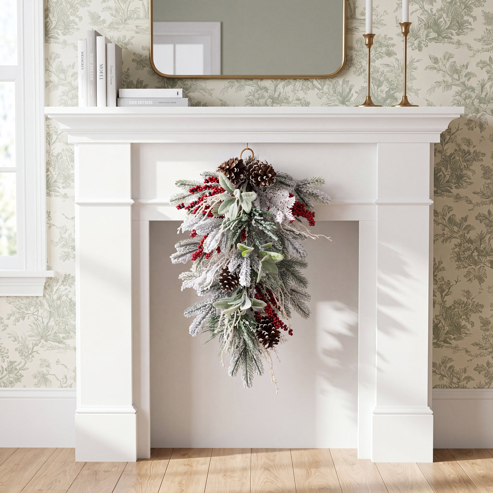 14" Berry Christmas Swag