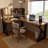 Nut-brown+Black L-Shaped Solid Wood+Iron desk-1169285620-1169285618