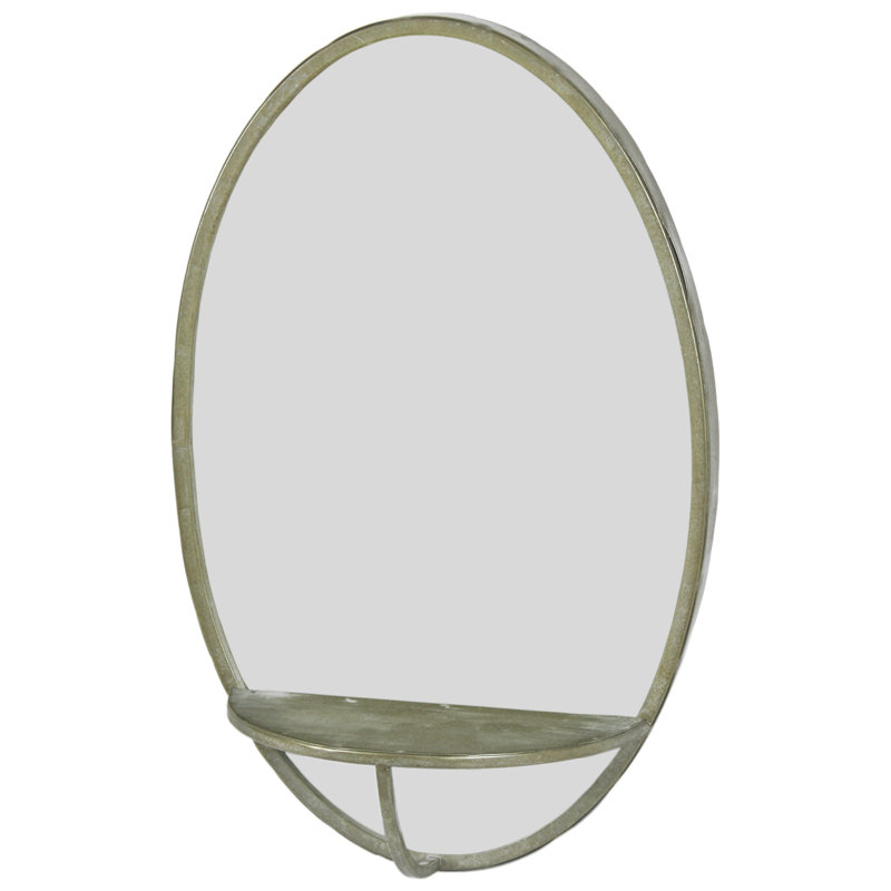 Beal Flat Mirror with Shelves