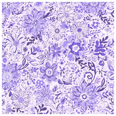 Édredon à motif floral mauve