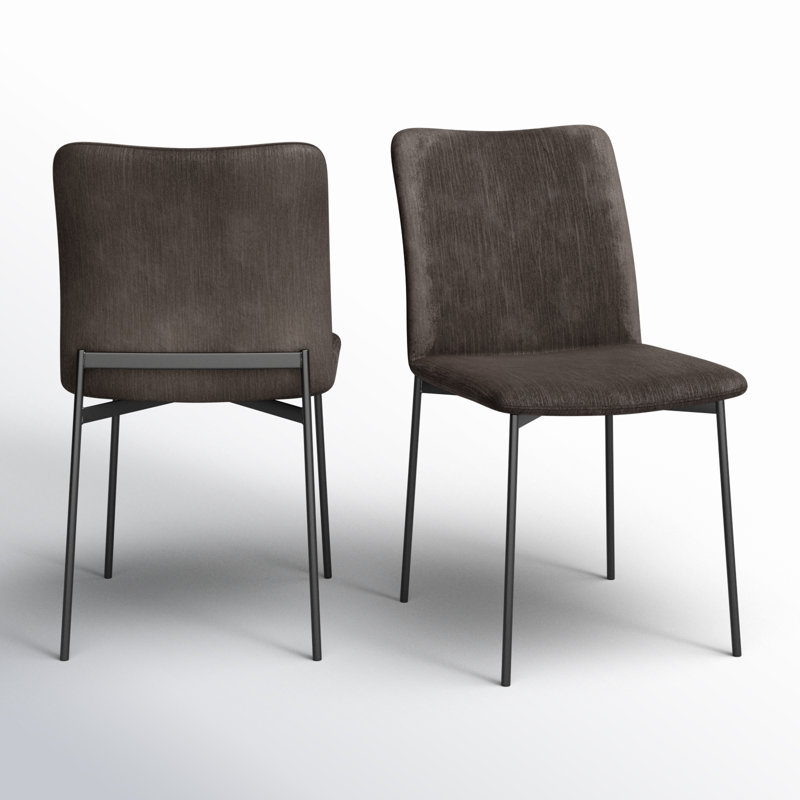Chaise d'appoint rembourrée brune Hutchinson
