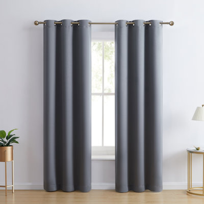 Solid Max 100% Blackout Thermal Grommet Curtain Panels