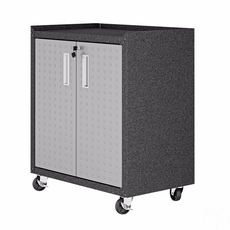 Armoire de garage 30 po, Gris / Noir