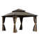 10 Ft. W x 10 Ft. W Galvanized Steel Patio Gazebo with Overhang Slope-design Double Roof
