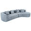 Canapé modulaire de 132 po au design incurvé, canapé modulaire en chenille 2 pièces avec 4 coussins, éponge moelleuse et coussin à ressorts, grand canapé modulaire en éponge pour le salon-1511975893