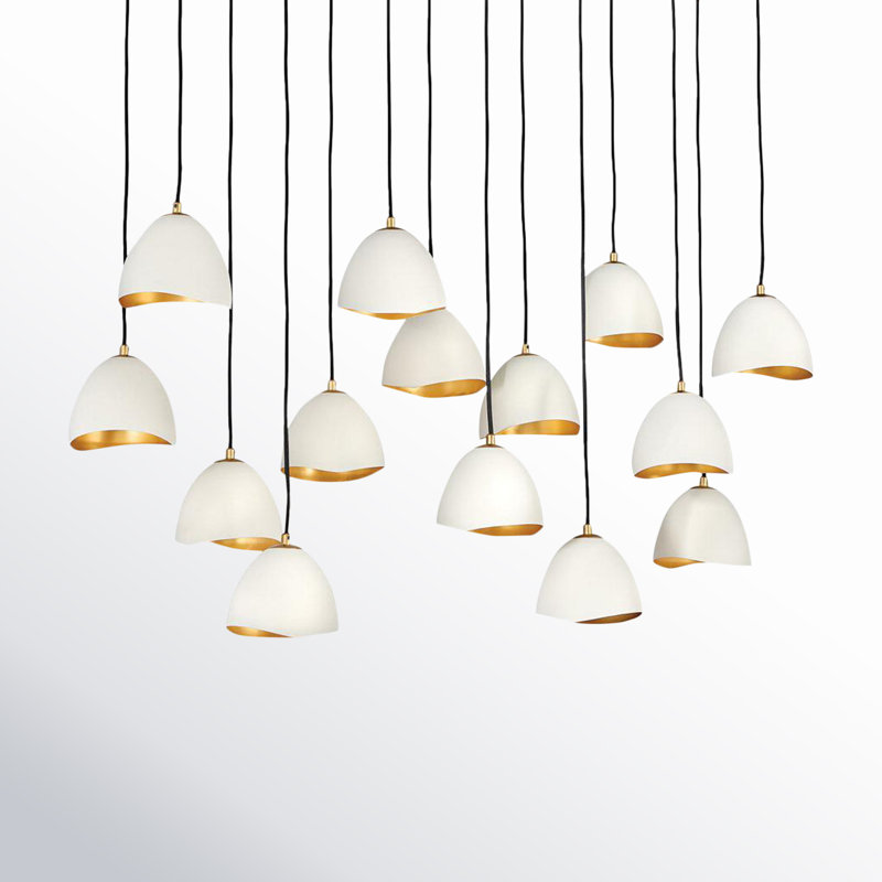 Nula 14 - Light Chandelier, Shell White
