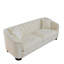 Canapé 3 places + canapé 3 places. Velours beige-1839263721