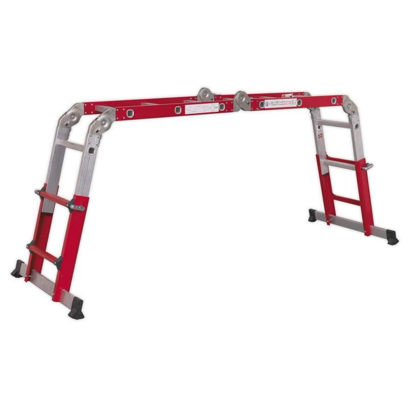 Kerensa 12- Step Aluminium Lightweight Folding Small Step Ladder