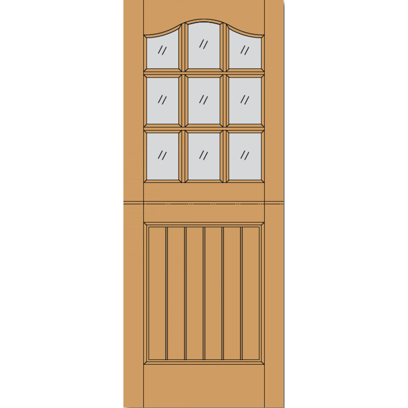Stable 9L Unglazed Hardwood External Door, 2032mm H x 813mm W x 44mm D