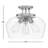 Breena 3 - Light 13" Semi Flush Mount in Satin Nickel-499699407-418807637