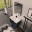 Meuble-lavabo autoportant de 30 pouces avec lavabo en résine, 30 x 18 (BVA 01130NB-1)