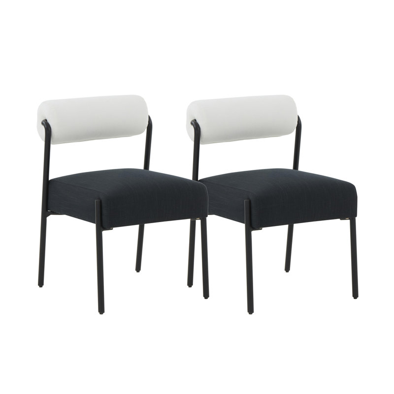 Chaise d'appoint Grete, Noir, Noir / blanc