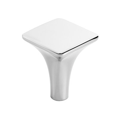 Nouvelle collection Bouton carré plat chromé poli