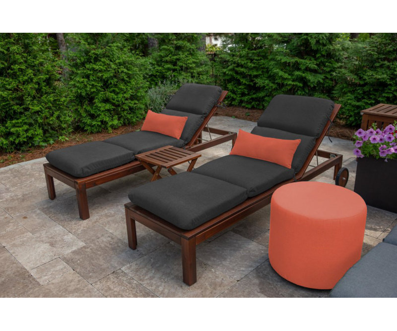 Housse et insert d'oreiller rectangulaire Cherelle, L 9 po x l 22 po, Toile brique Sunbrella®