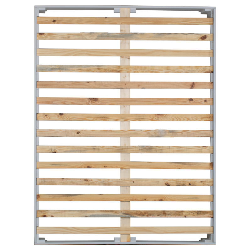 16" Platform Bed Frame, Full, Light Gray