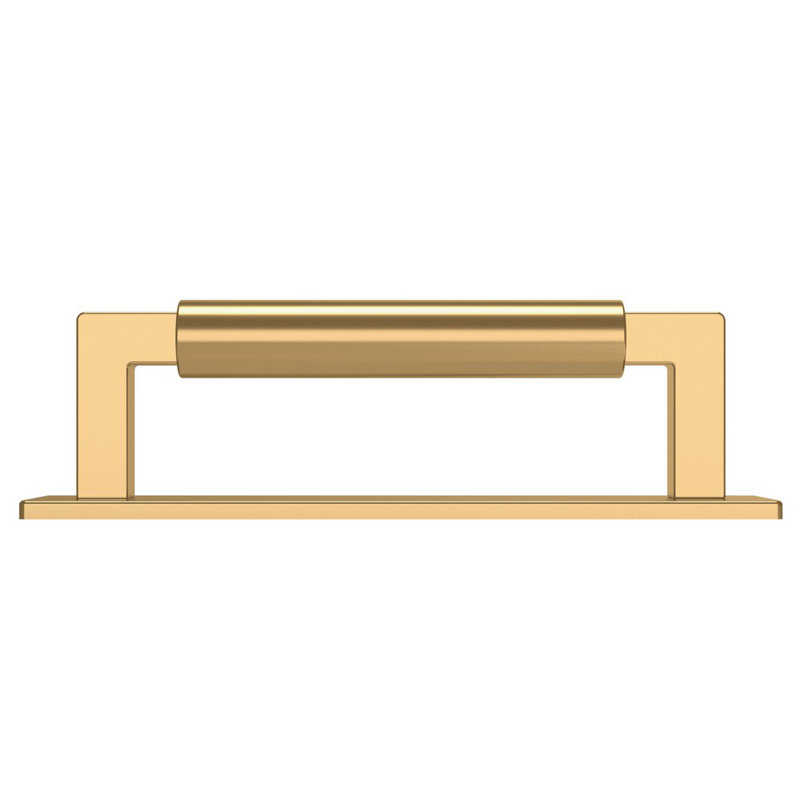 Polished Brass Contemporary Drawer Pull Back Plate