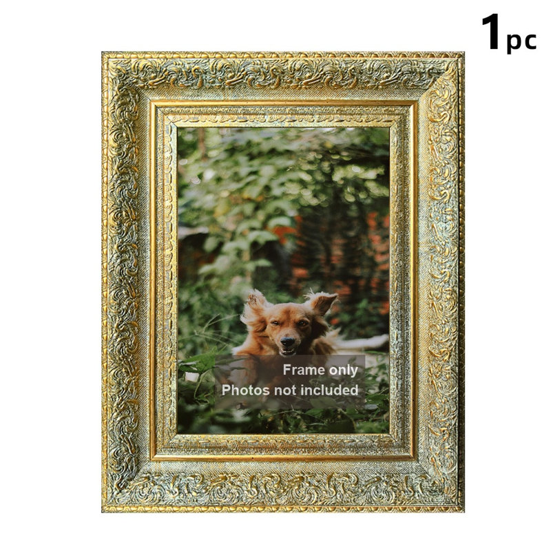 Cadre photo 3 pièces 5 po x 7 po doré antique pour présentation murale et de table, Antique Gold, 3, 5" W x 7" H