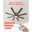 Ventilateur de plafond 72 pouces avec moteur réversible à télécommande à 6 vitesses-111623066