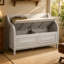 Banc de rangement rustique multifonctionnel