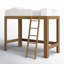 Lit mezzanine simple en bois massif Ambur-649291400